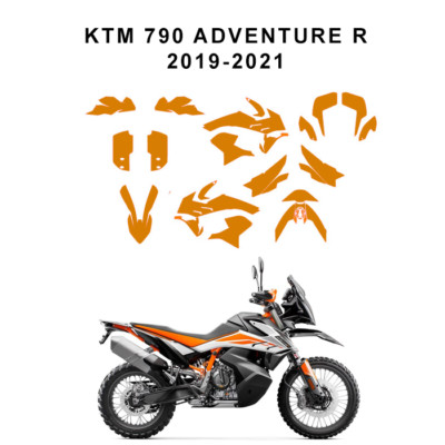 KTM 790 ADVENTURE R 2019-2021 Graphics vector template customizable