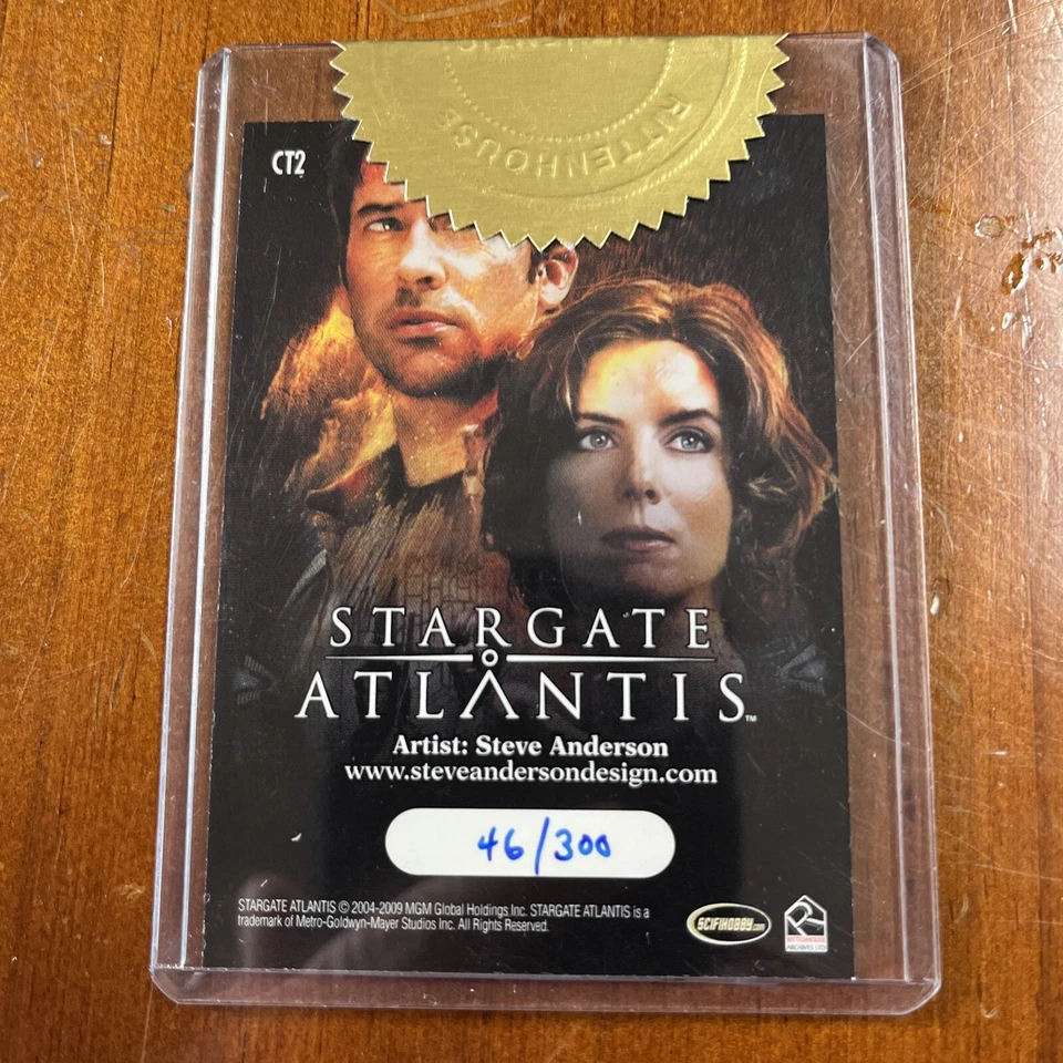 Stargate Heroes 2009 Case Topper ArtiFex Art Card CT2 Atlantis Cast 46/300 - Image 2 of 2