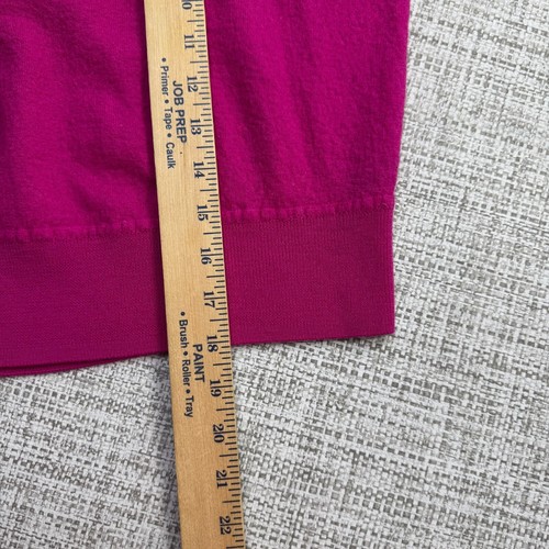 Anthropologie Sweater XS Hot Pink Slightly Cropped Soft Wool Blend Pullover - Picture 9 of 14