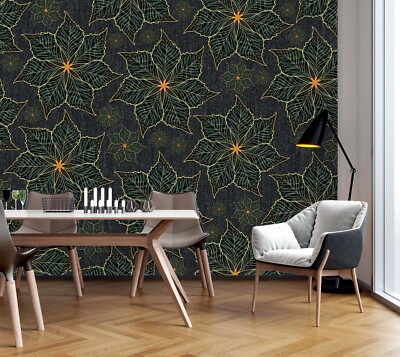 3D Leaf Texture ZHUA52367  Wallpaper Wall Murals Removable Self-adhesive Ann