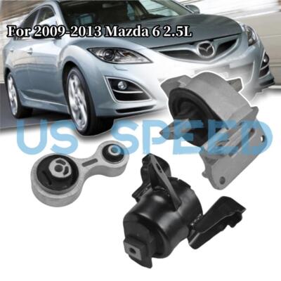 3x Engine Motor & Transmission & Torque Strut Mount for Mazda 6 2009-2013 2.5L