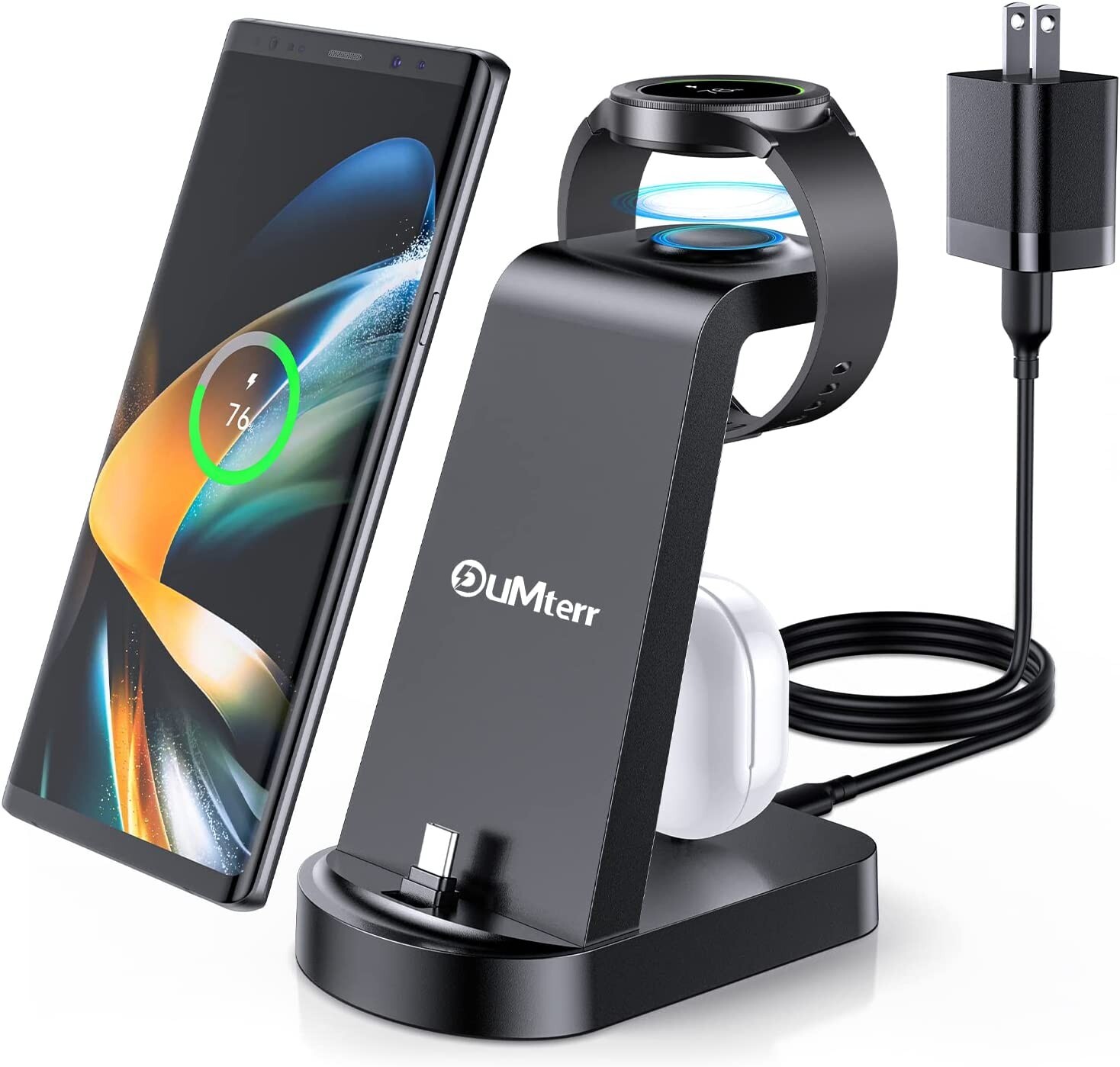 3-in-1 Fast Charging Station for Samsung Devices by DUMTERR NYC  -image