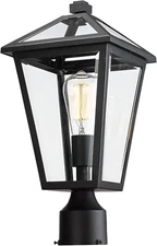 Outdoor Post Lights Fixtures, Lamp Post Light Fixture Black Finish, Waterproof a