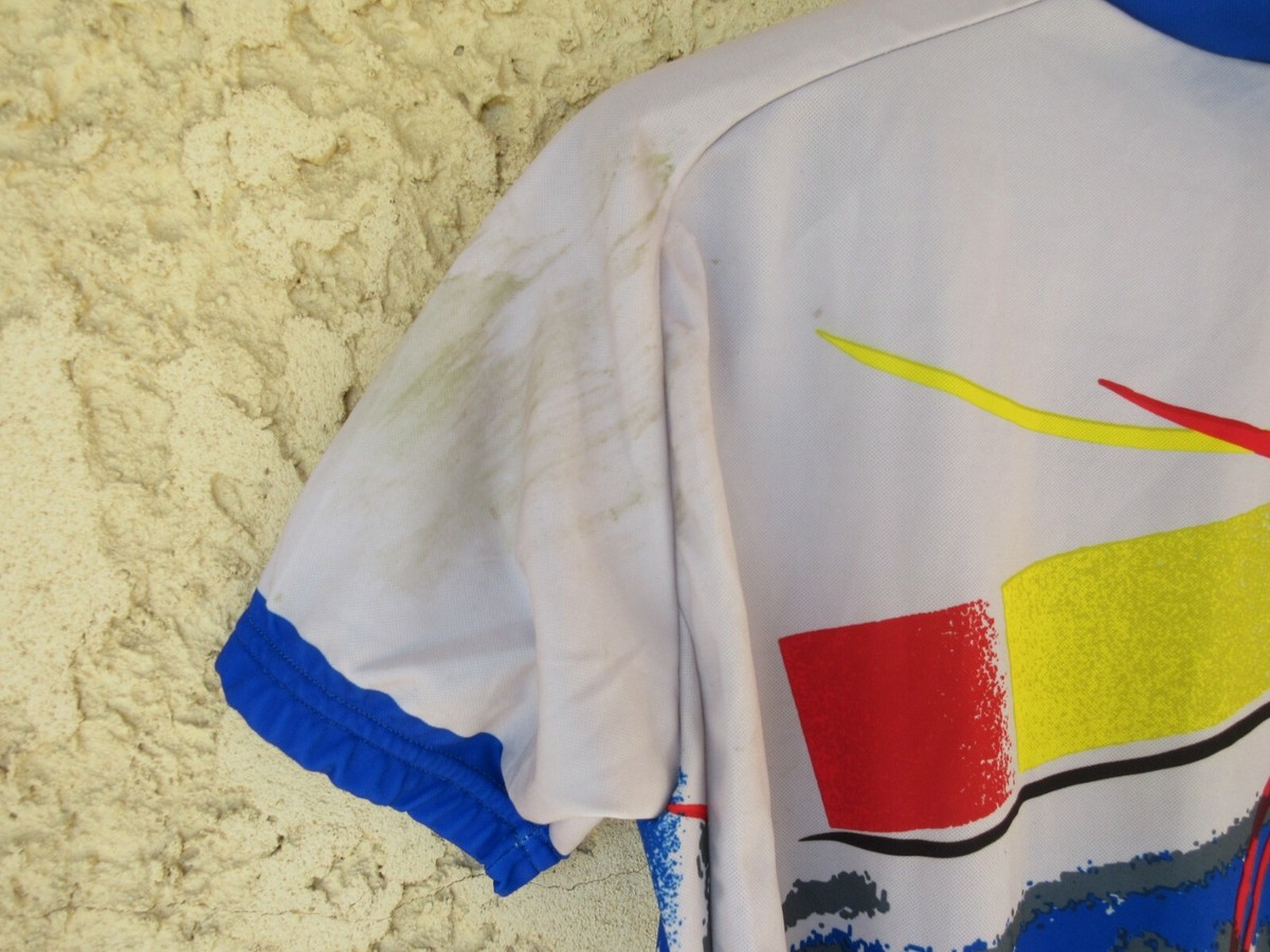 Maillot Cycliste Vintage LOOK - Gris, Taille L, Manches Courtes - Occasion