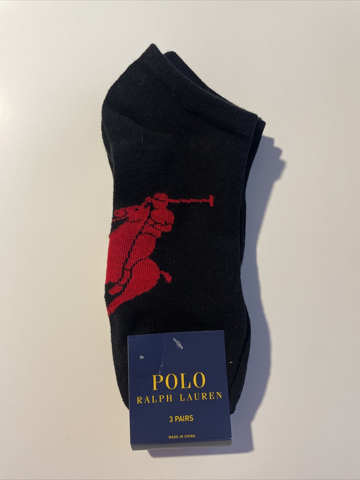Polo Ralph Lauren Big Pony da uomo 3 paia calze sportive classiche taglio basso 6 12 5 10 13