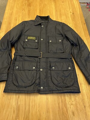 Mens Barbour International Padded Jacket, Black, Size Small