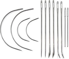 Heavy Duty Hand Sewing Needles Set - 12 for 12 Needles, Silver