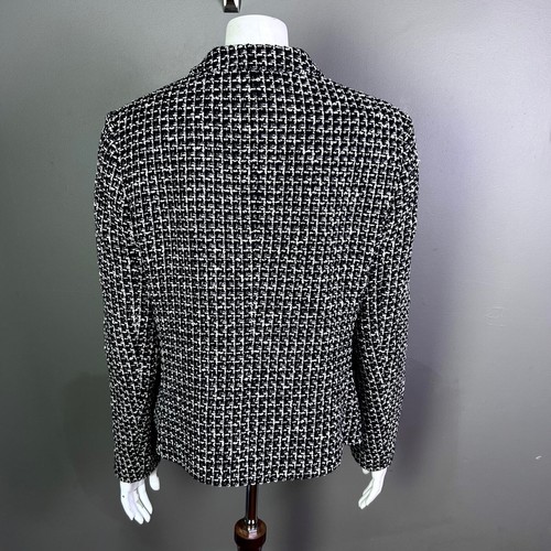 BOSS Hugo blazer women's 12 tweed suit office work cotton comfort - Picture 6 of 12