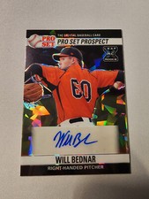 2021 Leaf Pro Set Metal Black Cracked Ice Will Bednar Auto 6/7 Giants!