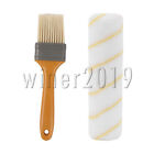 Yellow Plastic Handle Painting Brush 2" w/ 9 Inch Paint Roller Cover Pack of 2