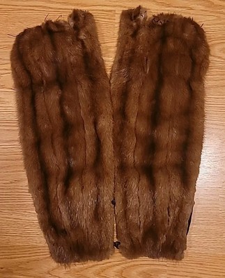 Vintage Mink Fur Collar Stole Shawl Wrap Scarf 5 Hook Eye Closures 