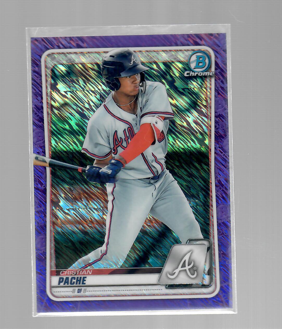 Cristian Pache 2020 Bowman Chrome Purple Shimmer Refractor Prospect  # BCP-201