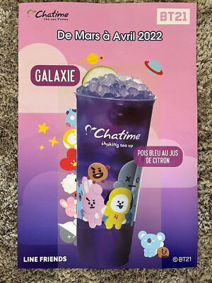 BTS BT21 x Chatime Official Promotional Poster | eBay