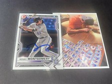 Benny Montgomery Colorado Rockies Auto Signed 2021 1st Bowman Base Blue ..
