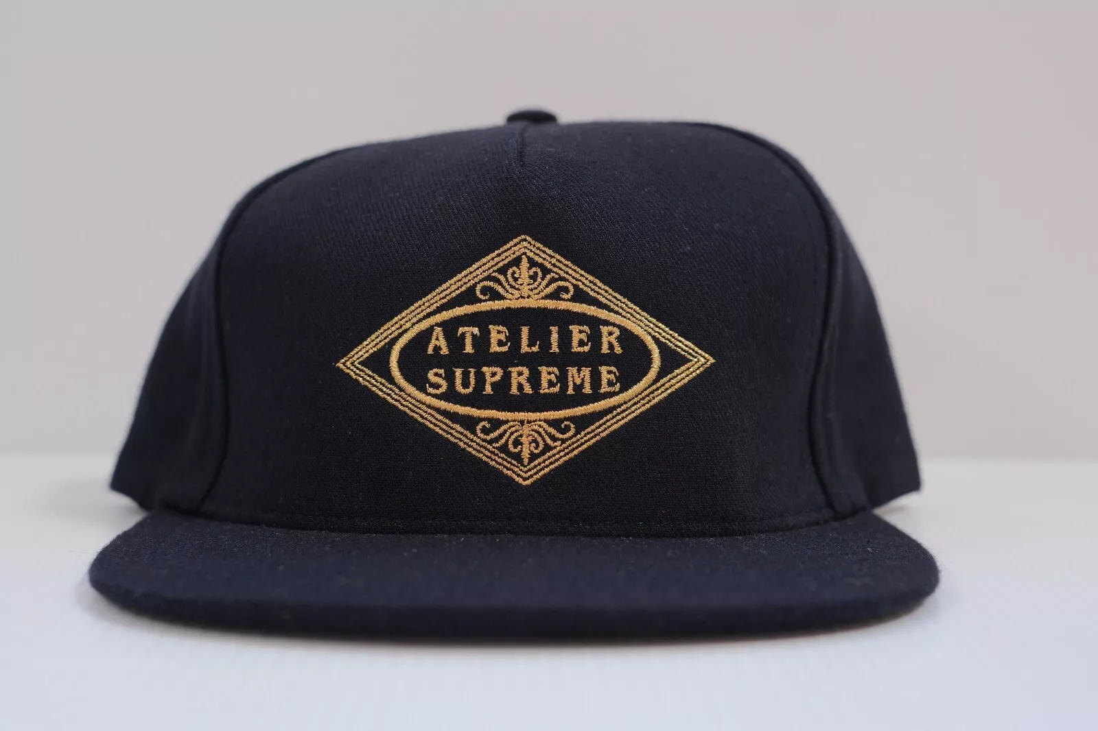 SUPREME SS15 ATELIER 5 PANNEAUX CAPUCHON BOÎTE MARINE LOGO NEUF AVEC ÉTIQUETTES