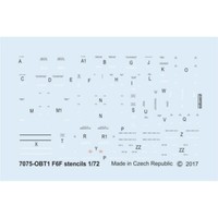 MW22 Eduard D72014 F6F Stencils 1/72 Decal For