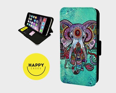SPIRITUAL ELEPHANT RELIGION - Kunstleder Klapp Handy Hülle Cover - iPhone/Samsung