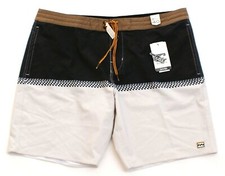 Billabong Black  White Lo Tides Fifty50 Boardshorts Swim Trunks Men's NWT
