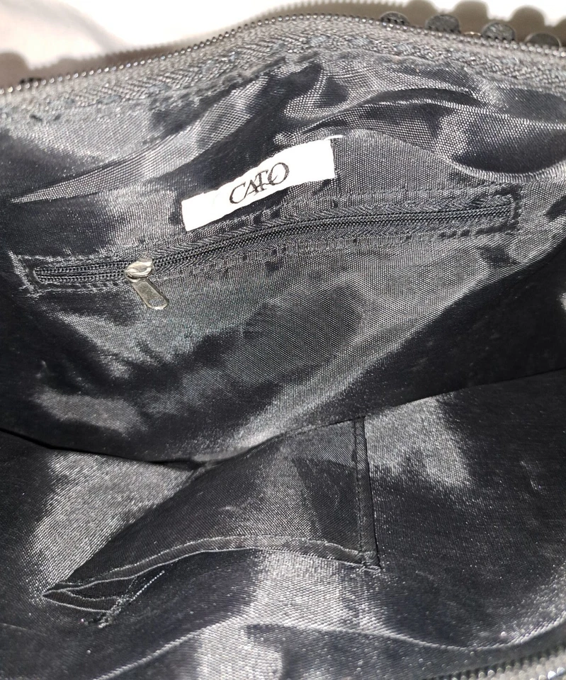 Cato Wooden Blk & Wht Beaded Boho Shoulder Bag - Image 2 of 2