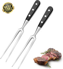 2Pcs Stainless Steel Carving Forks 12" BBQ Meat Forks for Kitchen Roast Grilling