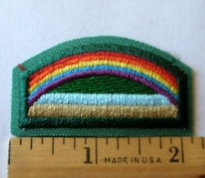 Retired Girl Scout Daisy BRIDGE TO BROWNIES Rainbow Uniform Patch Badge Arch