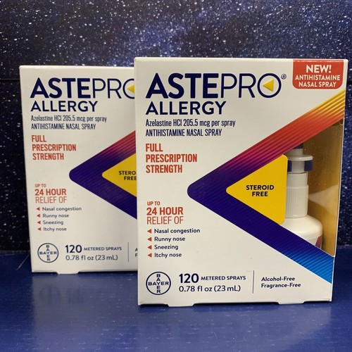 Combo 2 ASTEPRO Allergy Antihistamine Nasal Spray 120 Metered Sprays