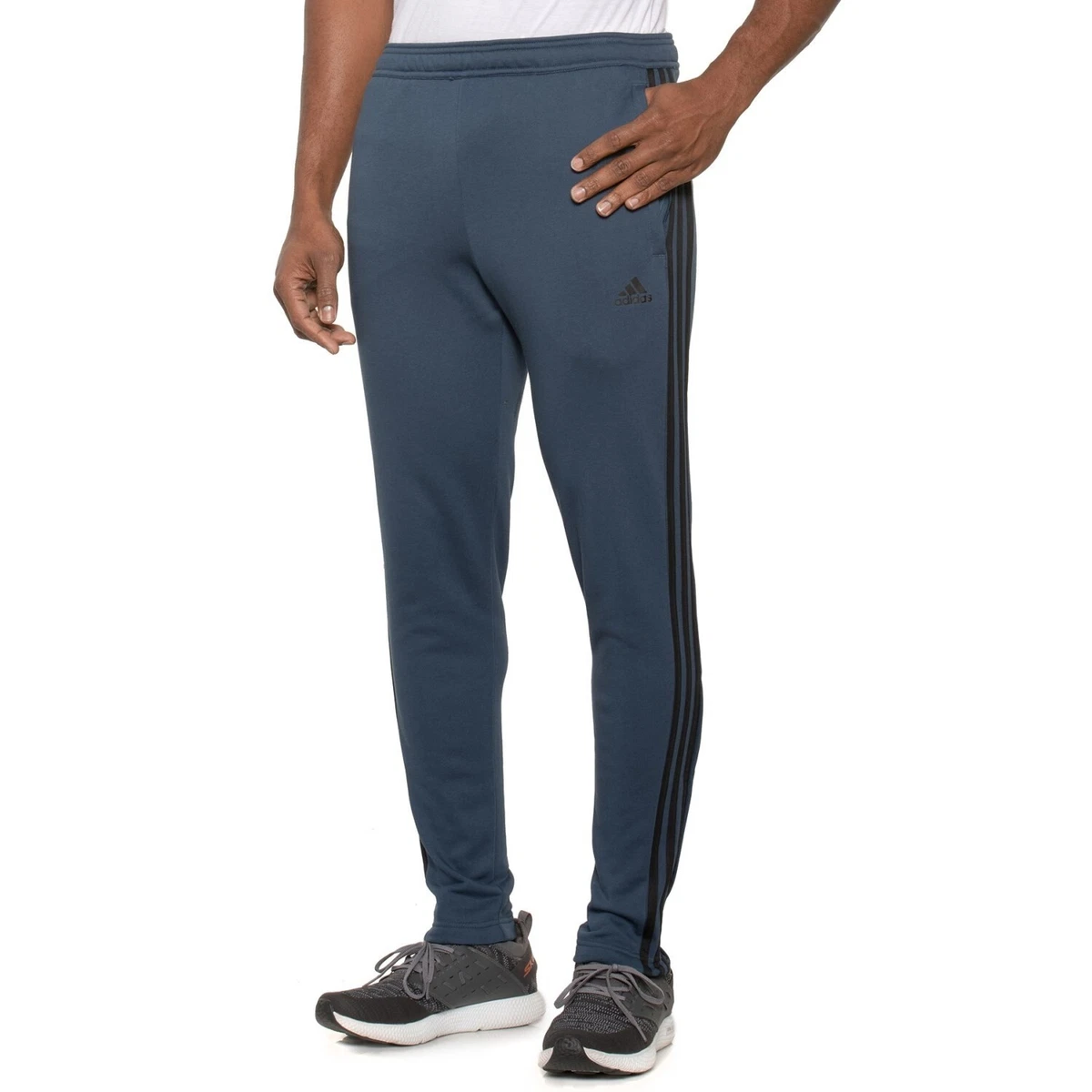 ADIDAS Blue TIRO FT Joggers Ankle Zip Fitness Athletic PANTS Mens Size XL NEW