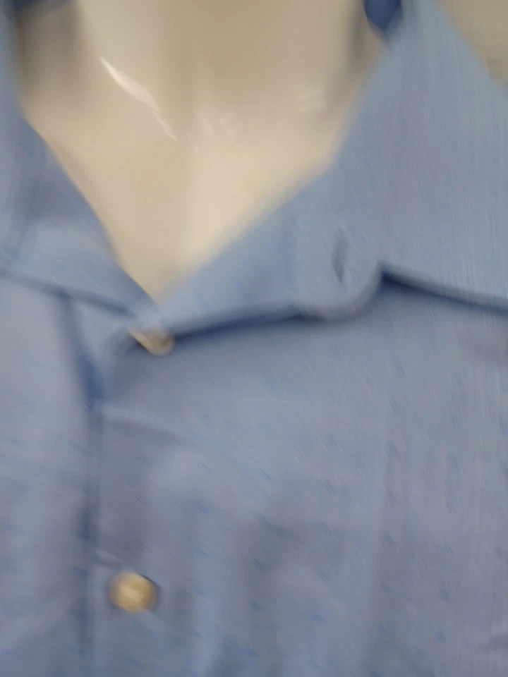 JF J. Ferrar SLIM FIT Blue Dress Shirt Men Sz XXL 18-18 1/2  34/35 - Image 3 of 4