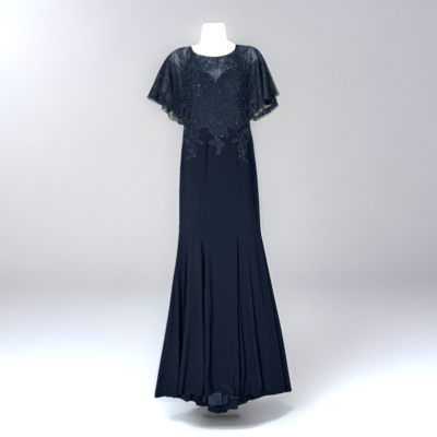 xscape blue beaded dress Womens 4 Flutter Mermaid Gown Mother of Bride Formal always size up Size:1-2Y Petite Dress Female Santa Costumes V