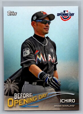 Ichiro Suzuki 2018 Topps BEFORE OPENING DAY BOD-I Baseball MLB Card Marlins HOF