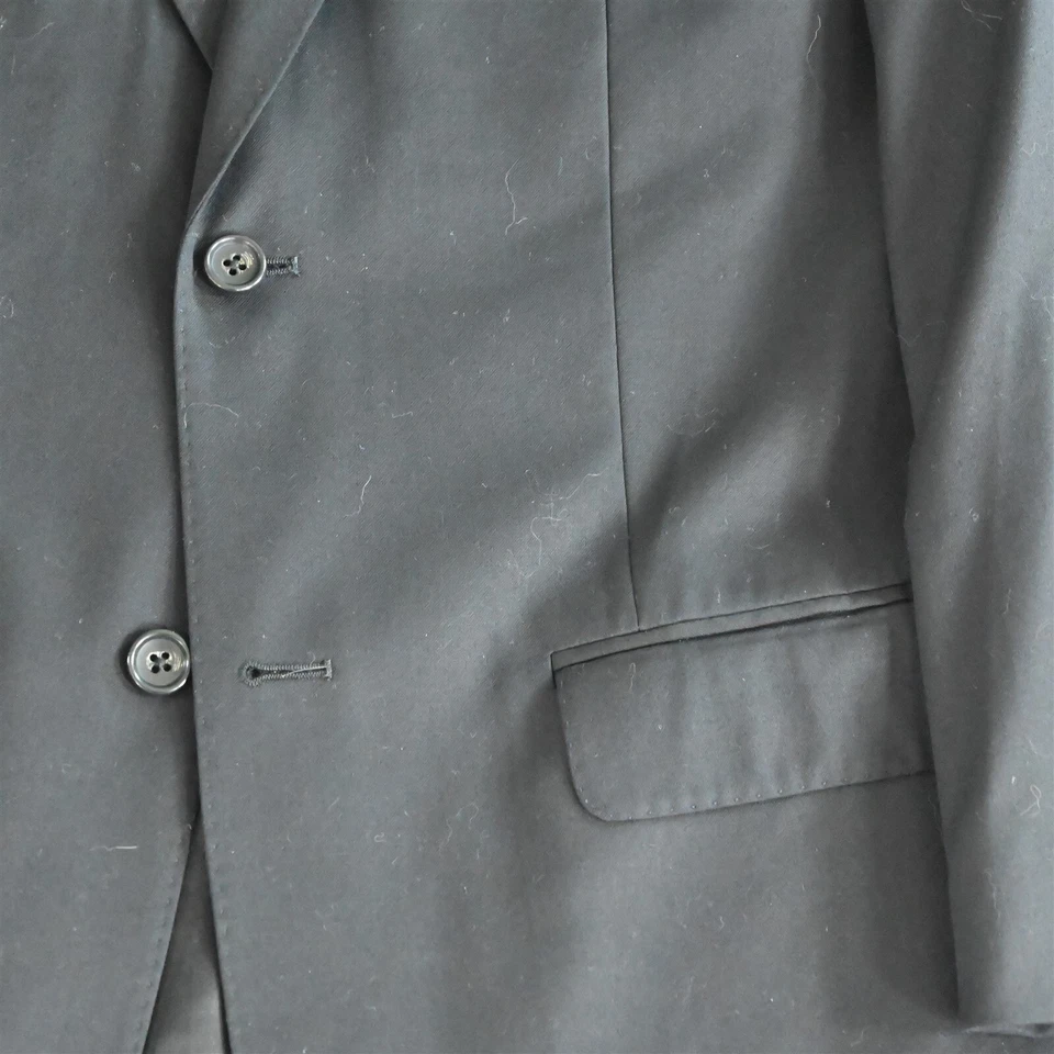 Joseph & Feiss 40R 32x29 Negro 100% Lana Hombre Chaqueta Pantalones Traje Foto 3 de 4