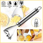 One-Step Corn Peeler Thresher Tools Kitchen Cob Kerneler Cutter Stripper Remov~
