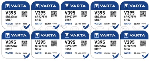 VARTA Batteria Bottone Batteria A Bottone V395/SR927/SR57/AG7 - 1.55V Per Orologi 1.55 V Orologi - Foto 9
