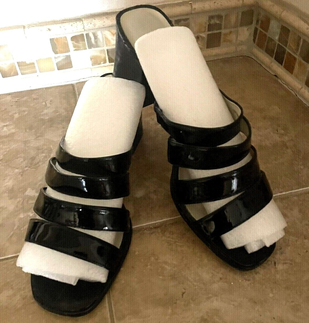 APL Sandali donna Calico neri in vernice misura 8 5 M