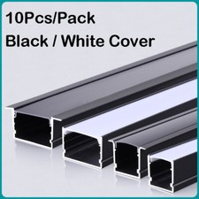 10Pcs LED Strip Light Channel 1M each Aluminum Profile Channel Holder U/V/W Type