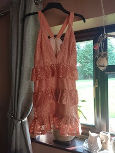missguided pink lace dress