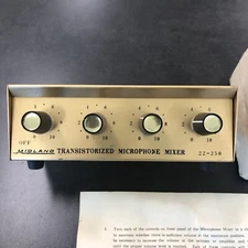 Midland Transistorized Stereo Microphone Mixer 4 Channel Old School