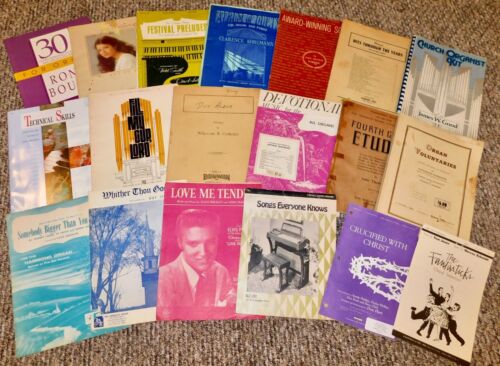 New ListingVintage! Organ Piano Sheet Music Lot 19 Song Books Mixed Vocal Various