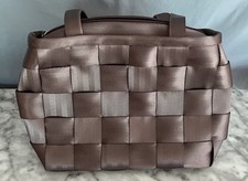 The Original Seatbelt Bag Brown Tote Hand Purse Shoulder Bag Made In USA 14x9 In