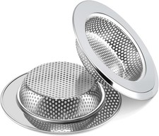 2 Pcs 4.5 Inch Stainless Steel Sink Drain Strainer Kitchen Sink Drain Cover