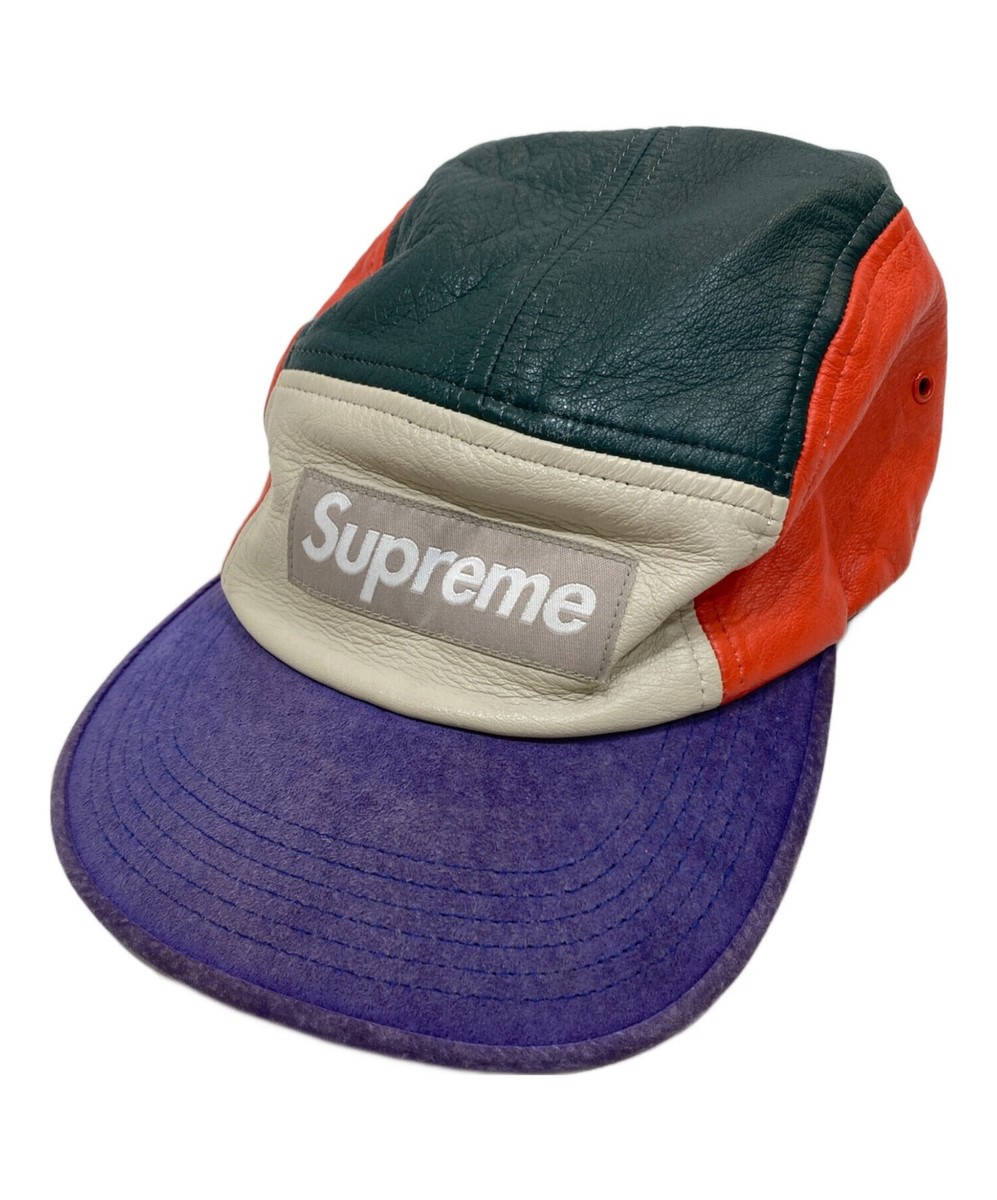 SUPREME Leather/Suede Camp Cap Multicolor | eBay