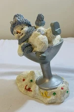 The Encore Group 2000 Snowman In Wine Glass “sb New Year”