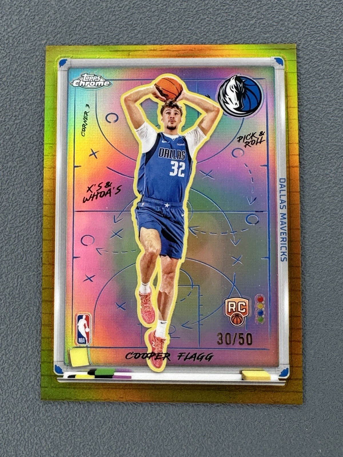 Cooper Flagg 2025-26 Topps Chrome X’s And Whoa’s XW-8 Gold Refractor #’d! 30/50