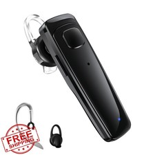 Bluetooth Headset Single Ear V5.3 16 Hr Talk Time Wireless Mic