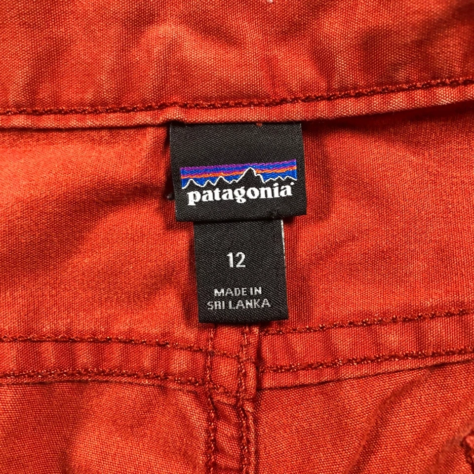 Patagonia Cargo Pants Women's 12 Red Organic Cotton Blend Outdoor Hiking Utility - Image 2 of 4