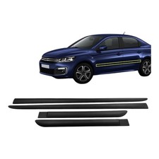 Seitenschutzleisten Türschutz für Citroen C-Elysee ab 2012 Schwarz ABS Türleiste