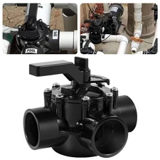 3-Port 1-1/2 to 2-Inch Positive Seal NeverLube Valve for 1-1/2" 2" PVC Pipe 4715