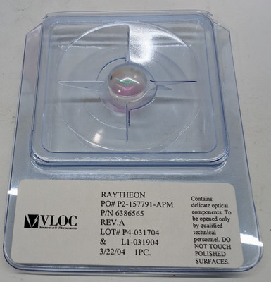 Raytheon VLOC P/N 6386565 Precision Optical Component Lens in Case NOS