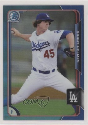 2015 Bowman Draft Chrome Blue Refractor 70/150 Grant Holmes #160 0b2