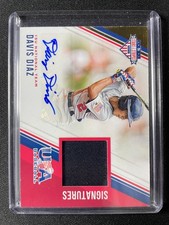 2018 Panini USA Stars & Stripes Davis Diaz Autographed Patch #08/25 Athletics!!!